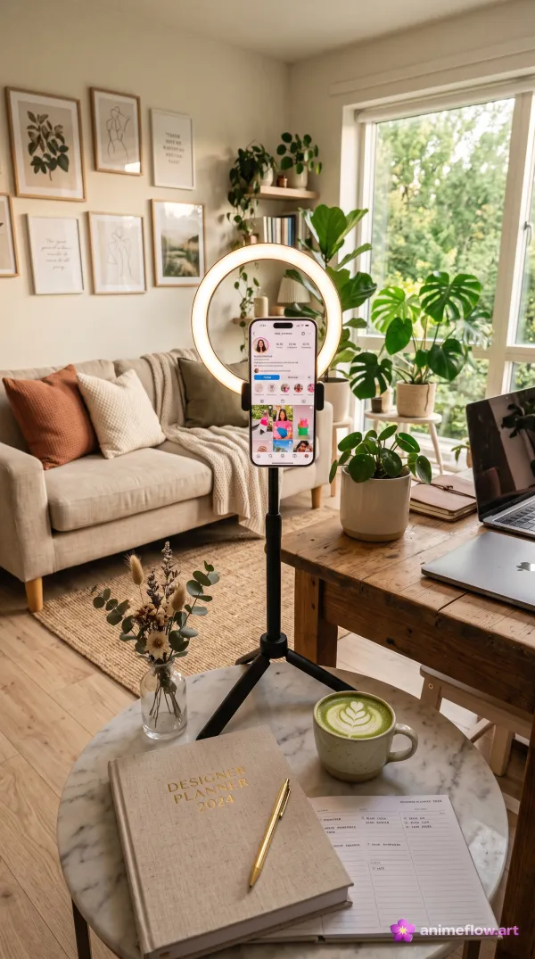 Cozy Creator Workspace Glow
