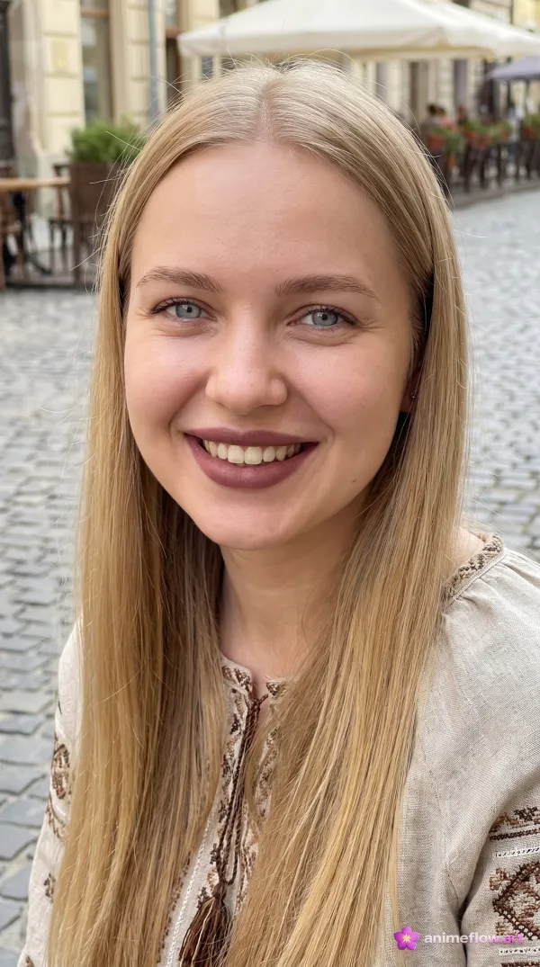Sunlit Cobblestone Smile