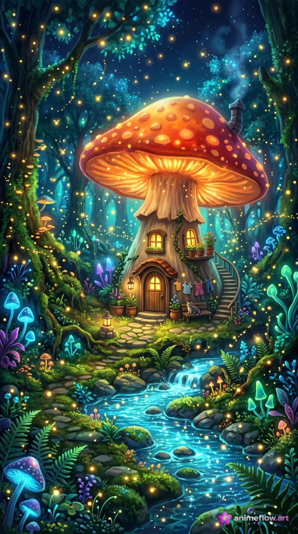 Glowing Mushroom Cottage