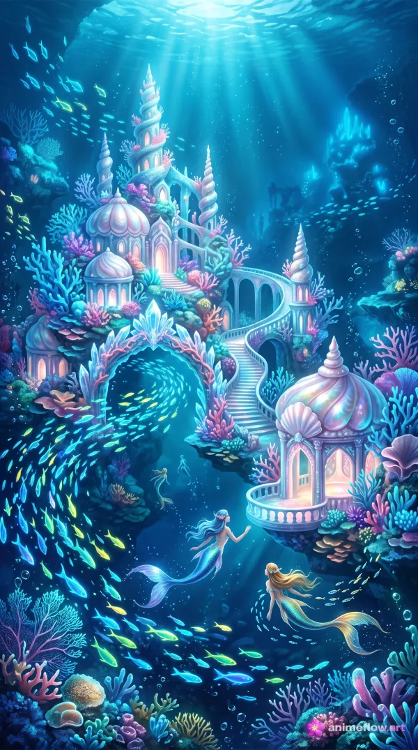 Mermaid's Luminous Castle