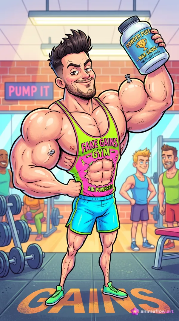Fake Gains Gym Flex