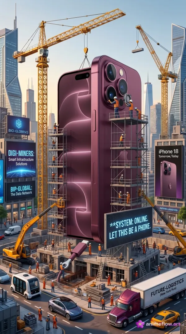 Colossal Purple Smartphone Construction