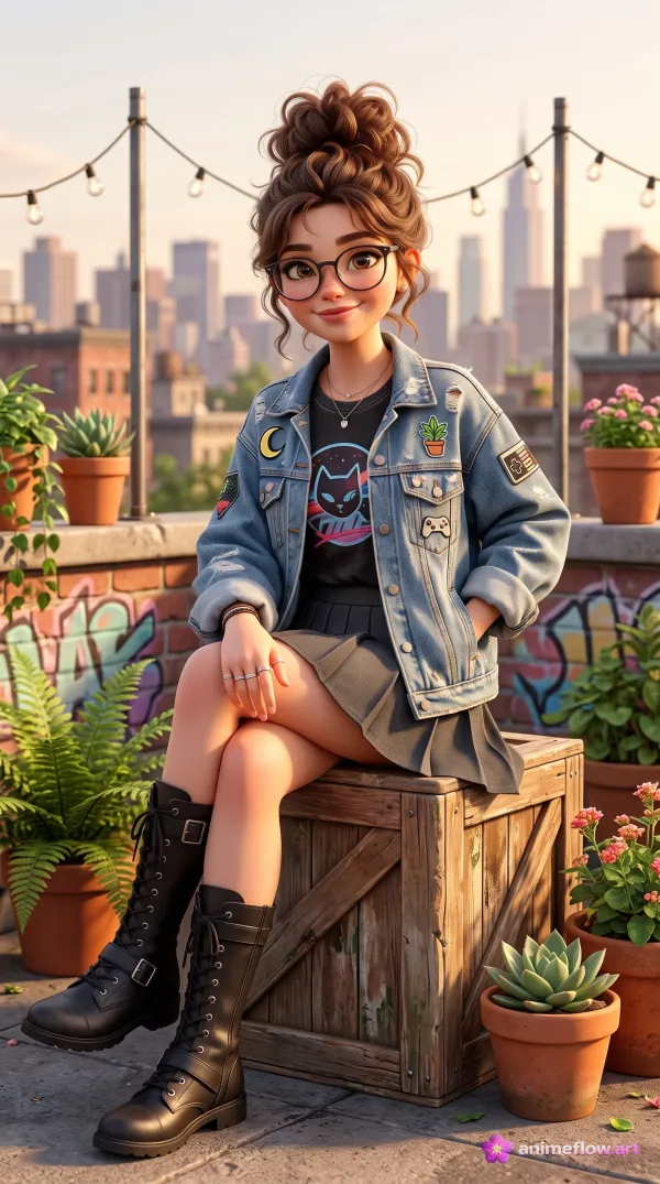 Golden Hour Rooftop Serenity