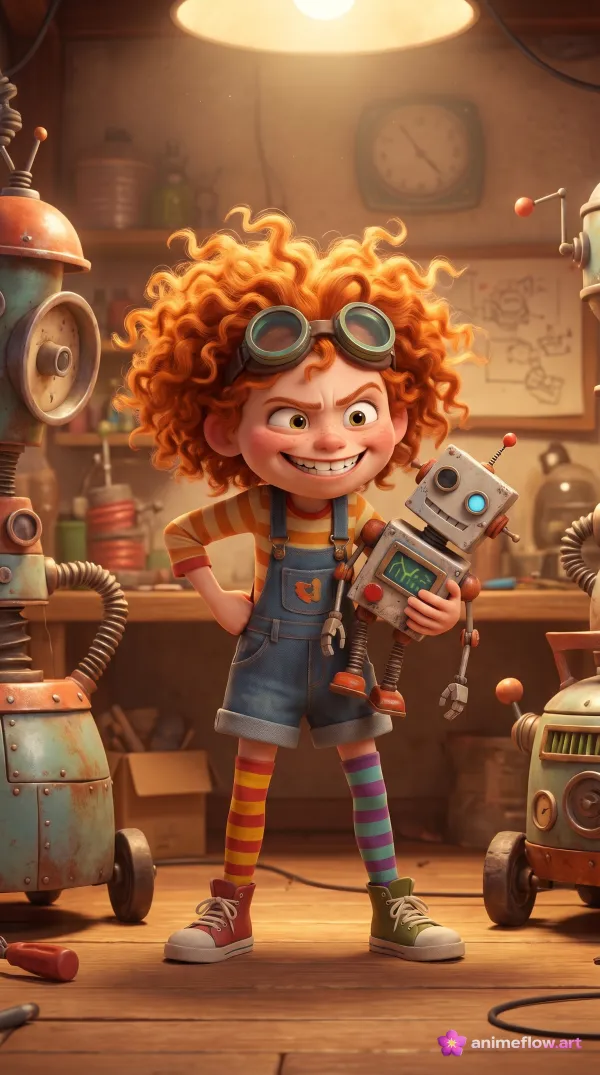 Whimsical Inventor Girl