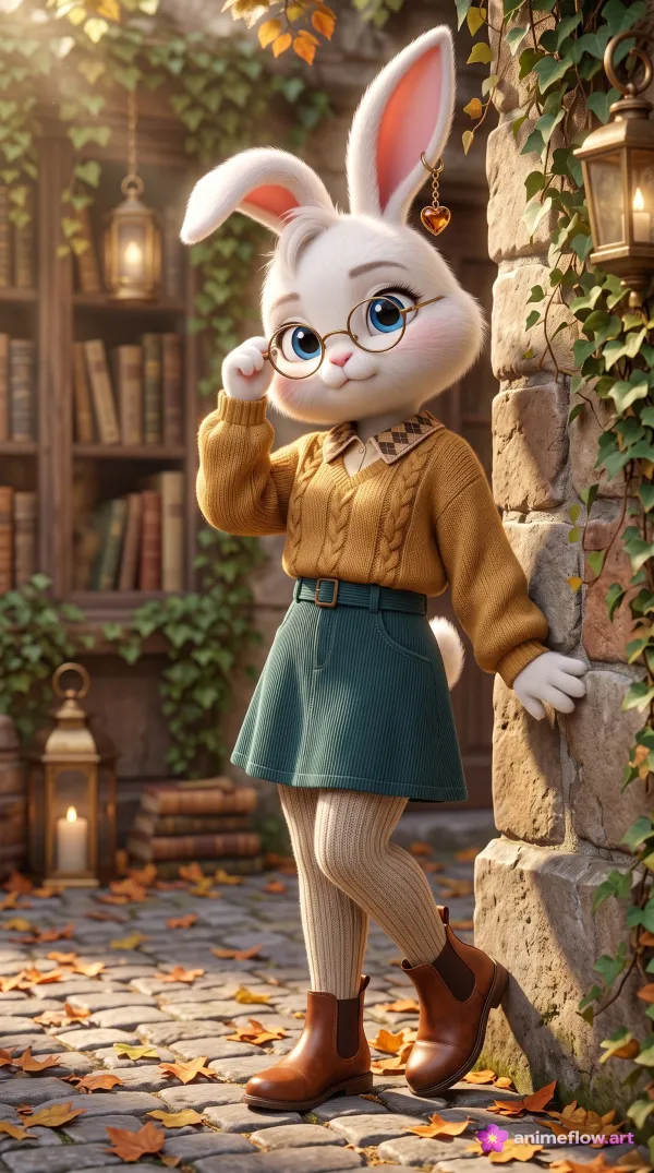 Autumn Bunny Scholar