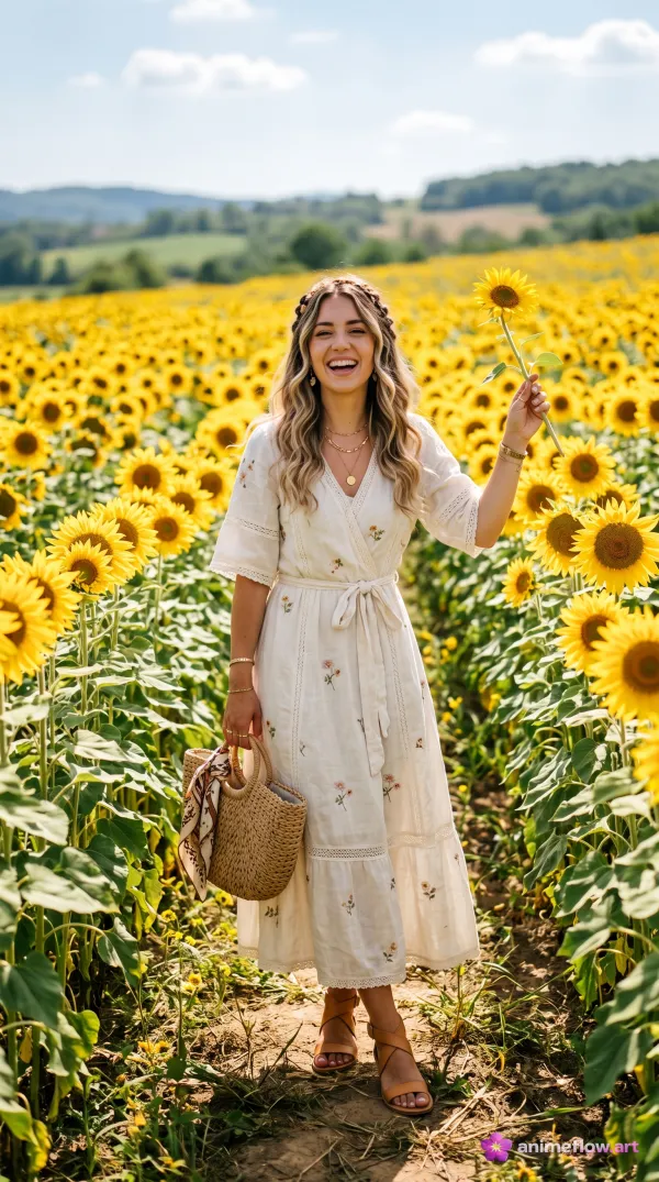Sunflower Field Laughter