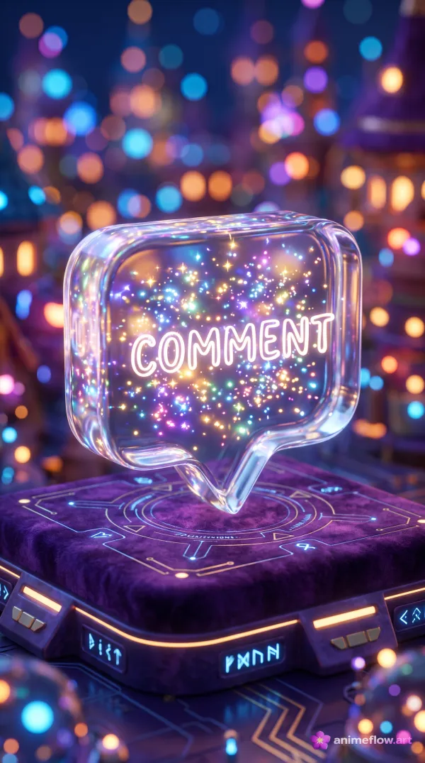 Glowing Comment Bubble Sparkle