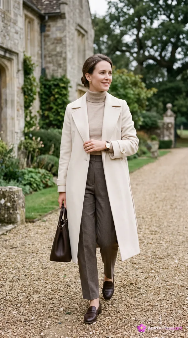 Autumn Stroll In Beige