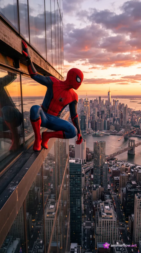 Spider-Man's Golden Hour Perch