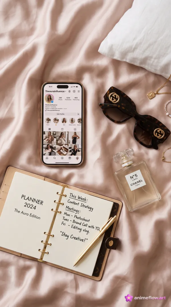 Chic Influencer Flat Lay