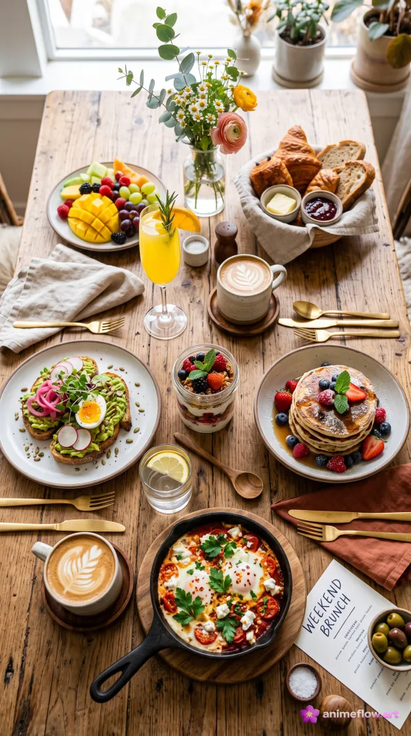 Rustic Brunch Table Spread