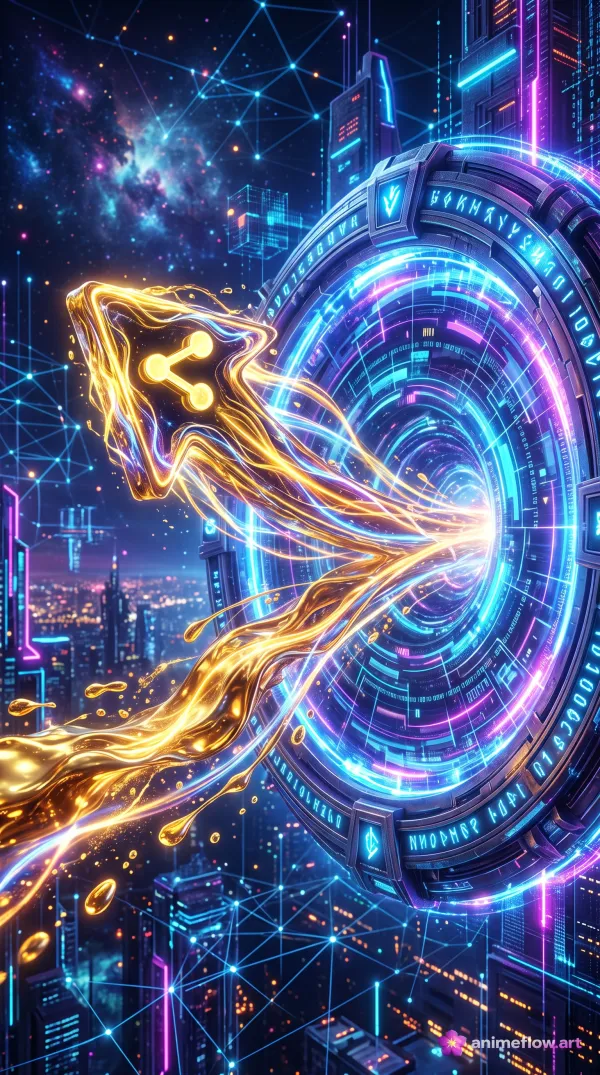 Neon Portal Energy Surge