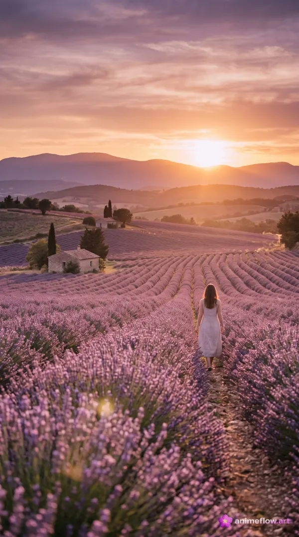 Lavender Sunset Stroll