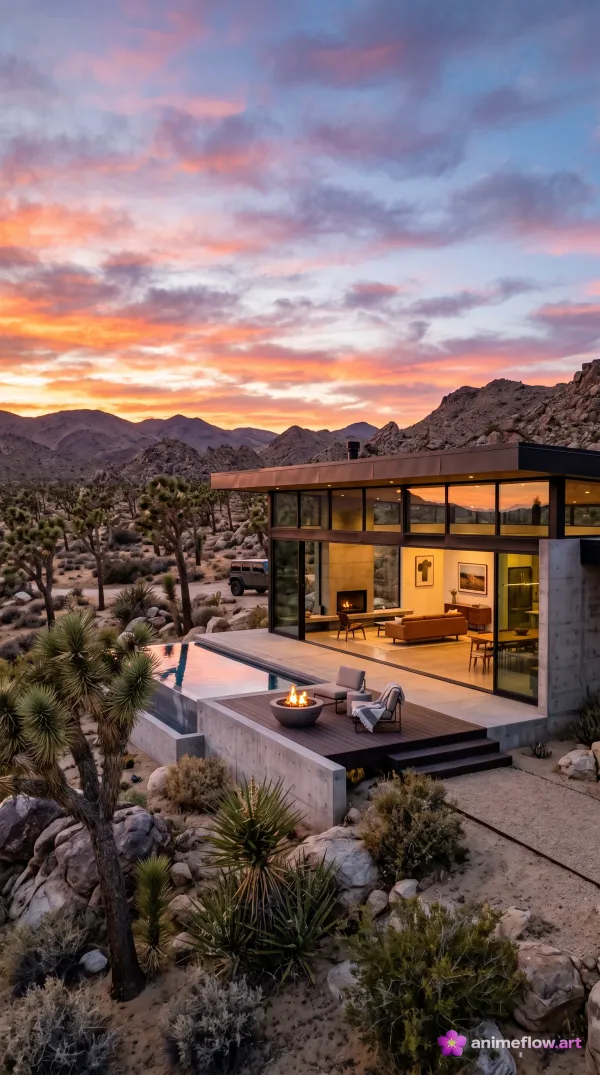 Desert Twilight Glass House