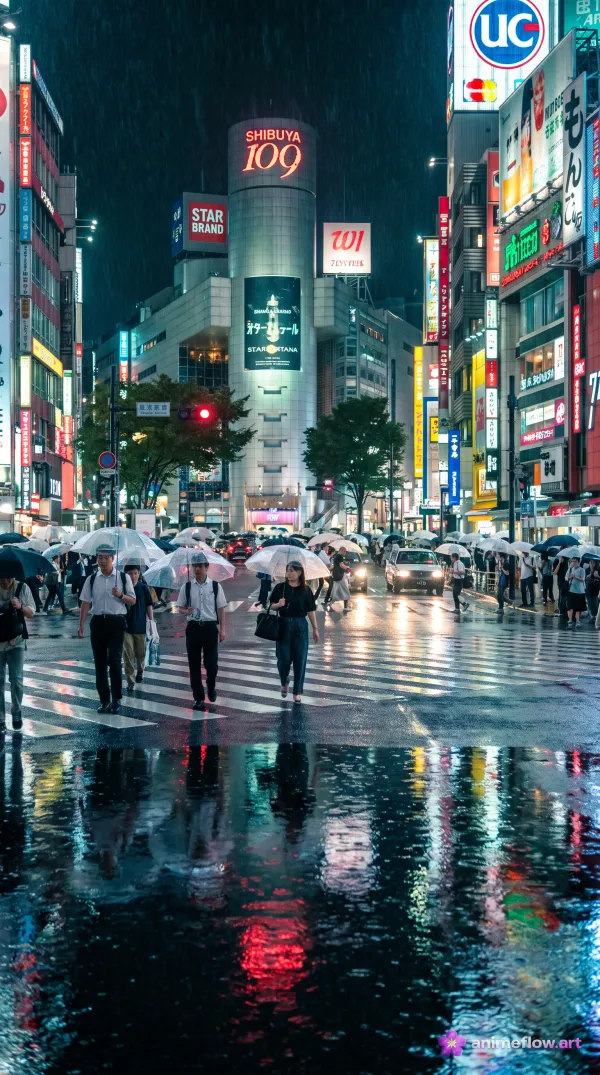 Neon Rain Shibuya