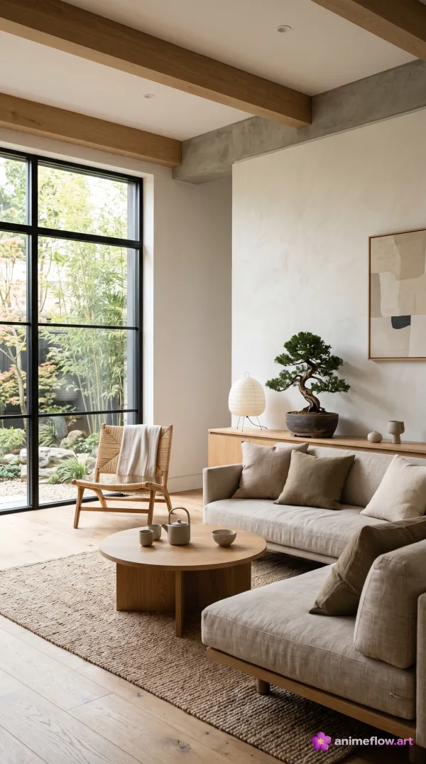 Serene Japandi Living Room
