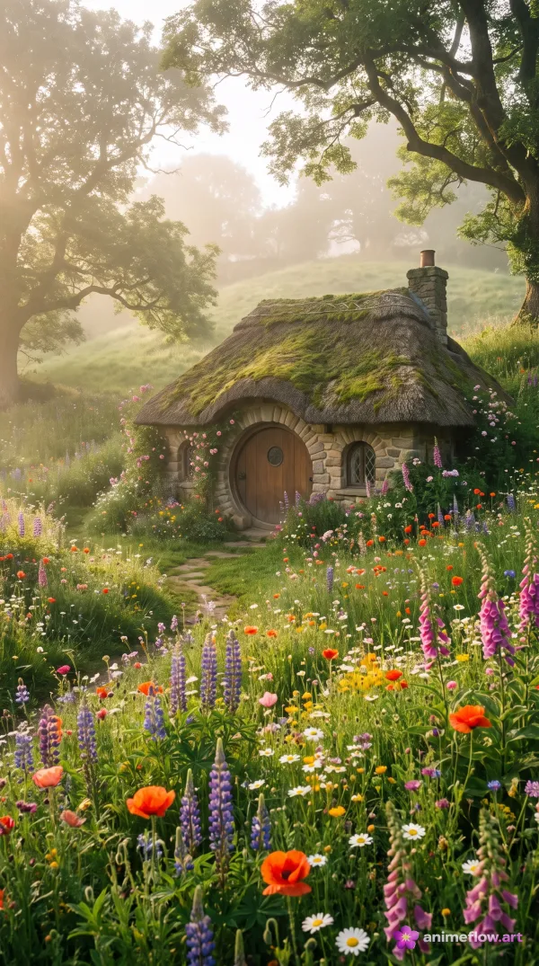 Whimsical Mossy Cottage Retreat