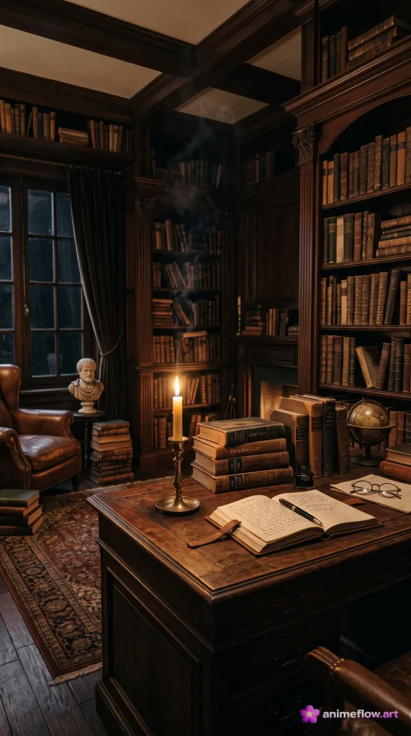 Candlelit Scholar's Sanctuary