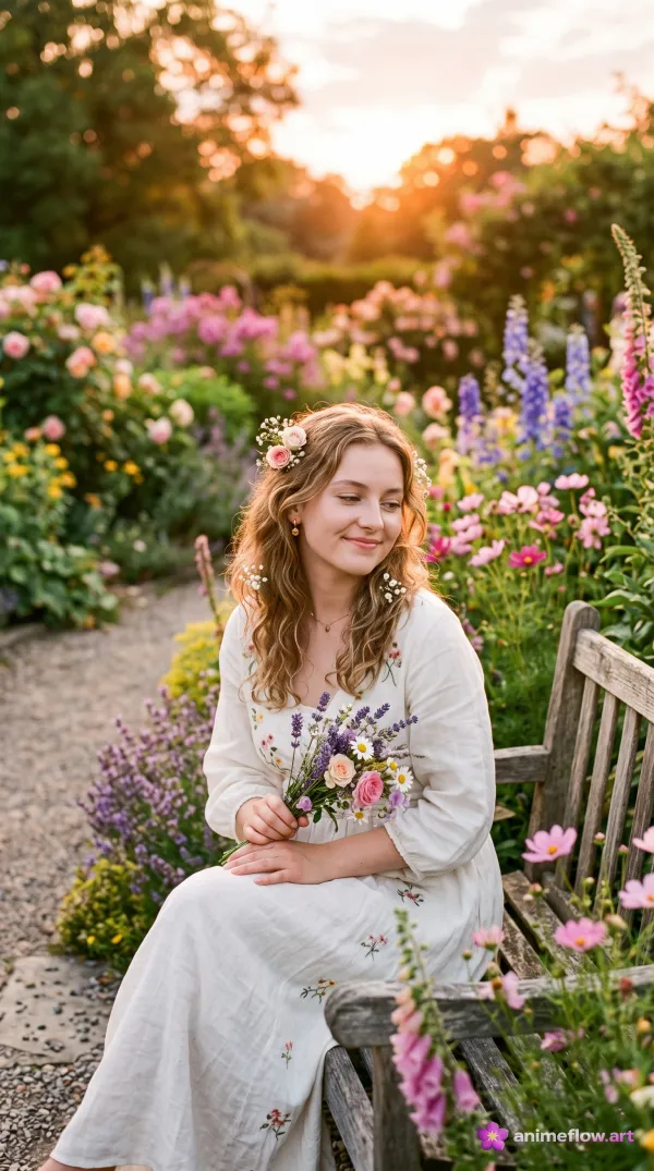 Golden Hour Garden Serenity