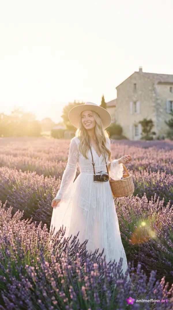 Lavender Dreams At Golden Hour