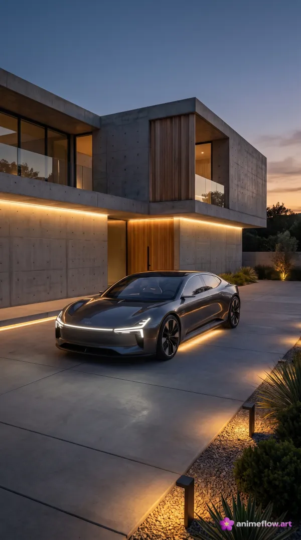 Electric Dusk Driveway