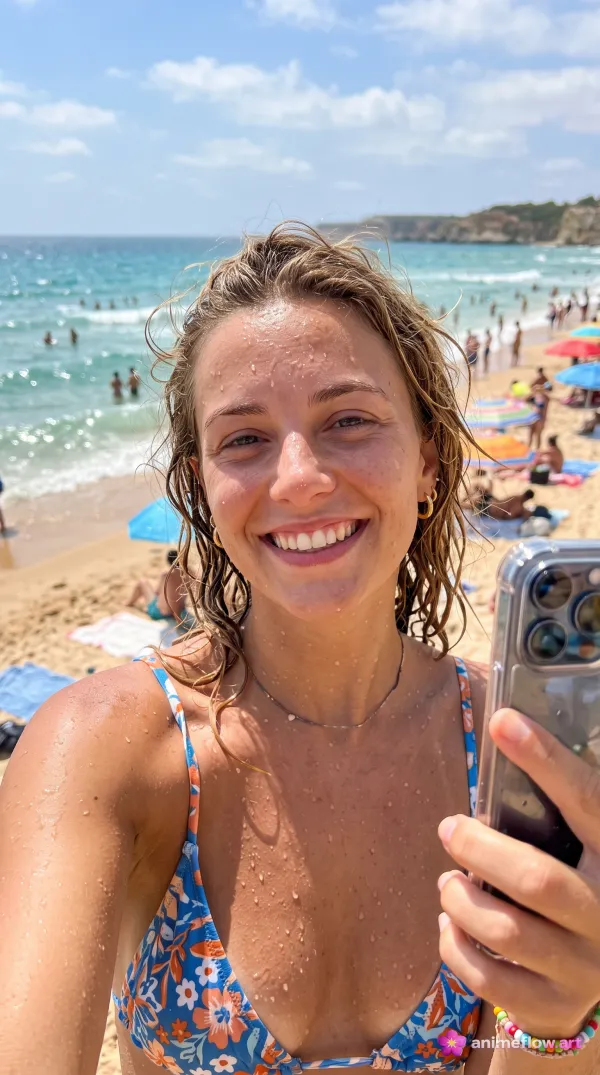 Sun-Kissed Beach Selfie