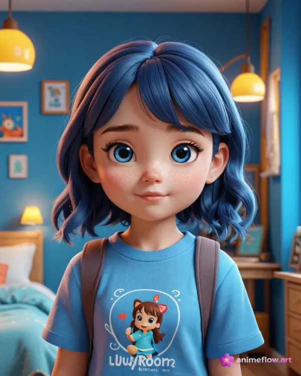 Blue-Haired Cozy Charmer