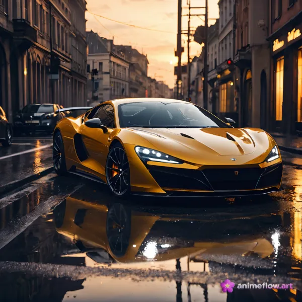 Golden Hour Supercar Glow