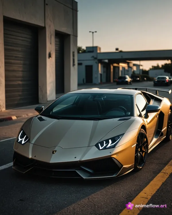 Golden Hour Aventador Glow
