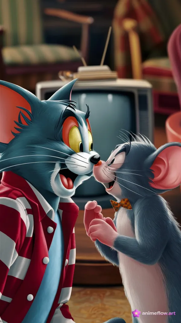 Playful Cartoon Duo