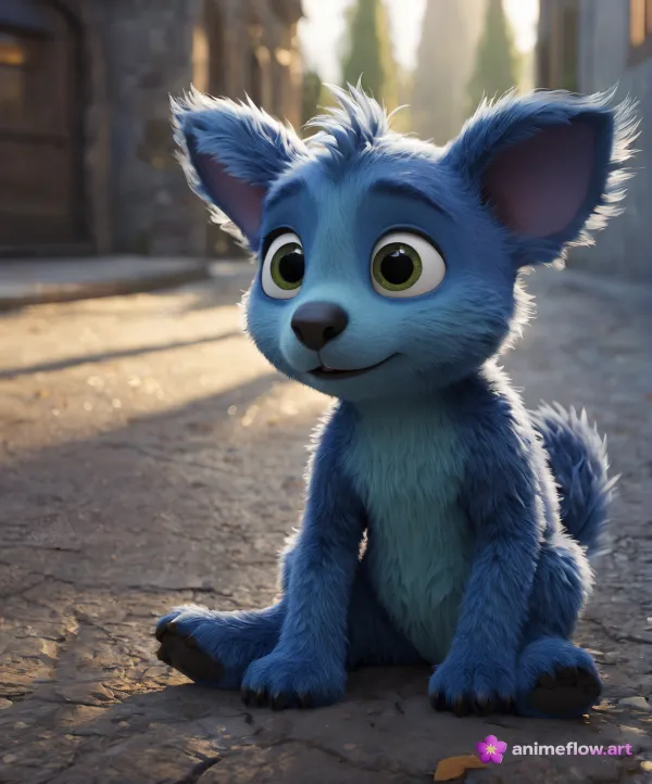 Blue Fluffy Fantasy Friend