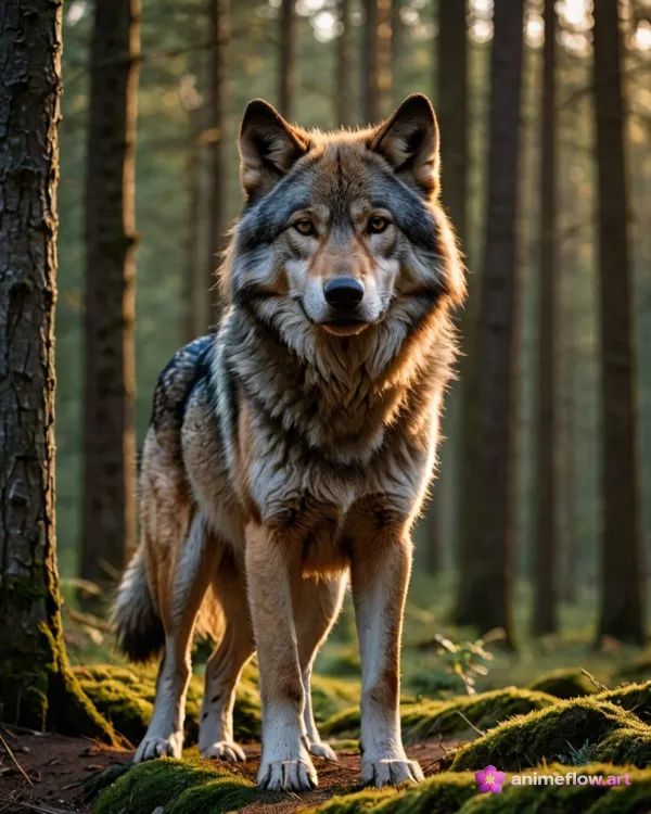 Golden Hour Wolf Majesty
