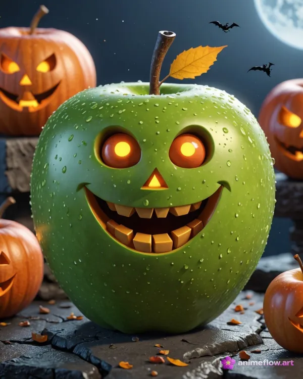 Apple Jack-O'-Lantern Glow