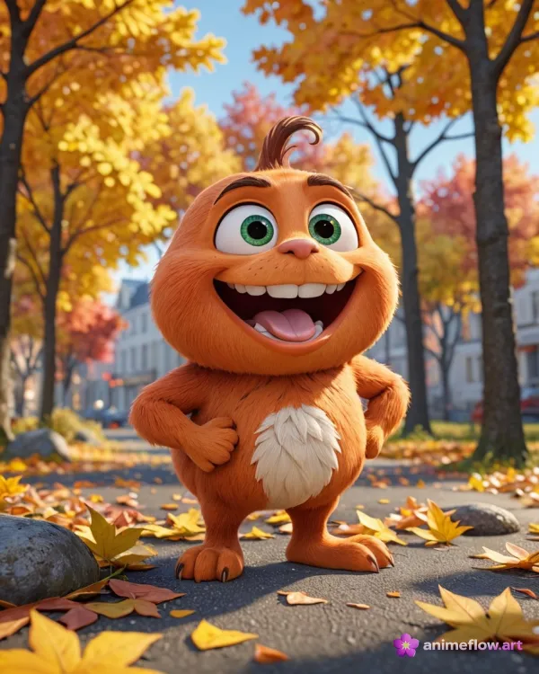 Autumn Joy With Furry Friend
