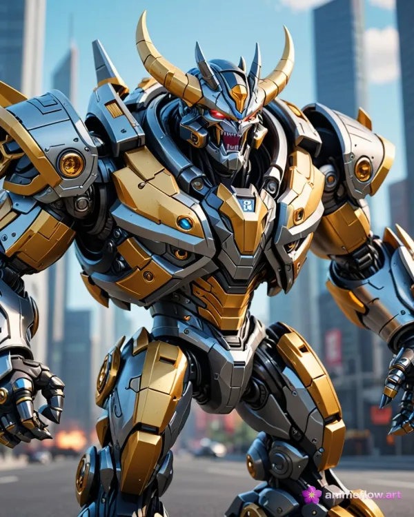 Golden Mecha Warrior
