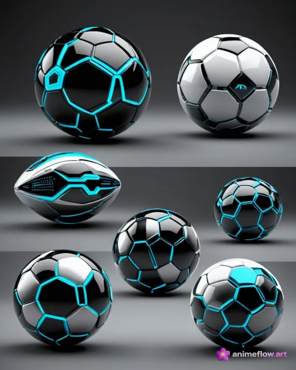Neon Glow Footballs