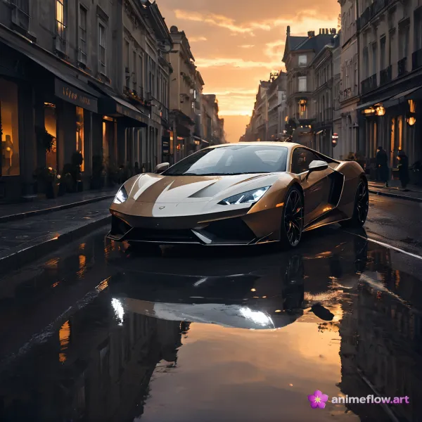 Golden Hour Supercar Glow
