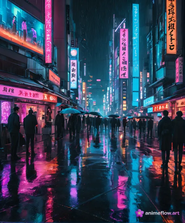 Neon Rain Reverie
