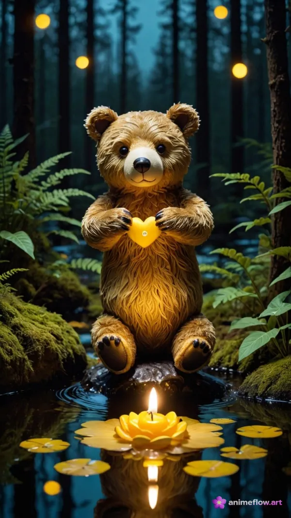 Glowing Heart Bear