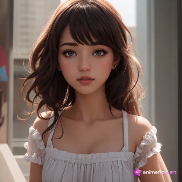 Soft Anime Girl Portrait