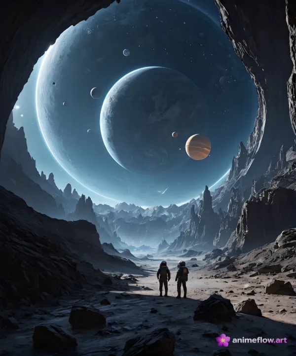 Cosmic Wanderers' Silent Awe