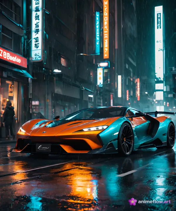 Neon Rain Hypercar