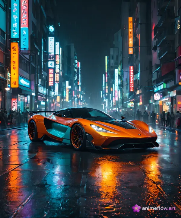 Neon Rain Hypercar