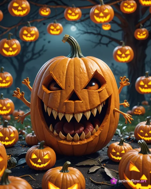 Monstrous Pumpkin Halloween Night