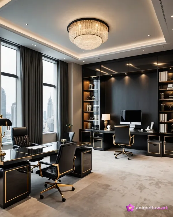 Executive Suite In Black And Gold