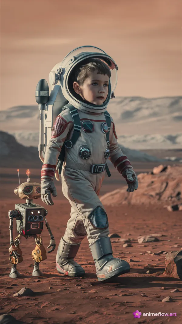 Little Astronaut's Red Planet Stroll
