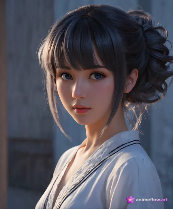 Serene Anime Portrait