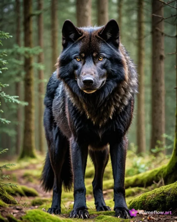 Misty Forest Wolf
