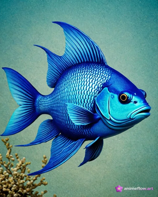 Luminous Blue Fish Dream