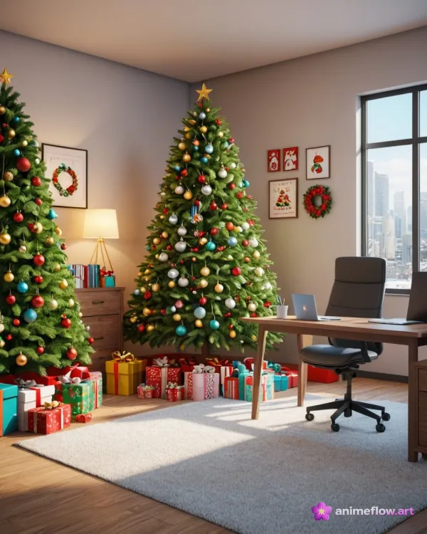Festive Office Christmas Glow